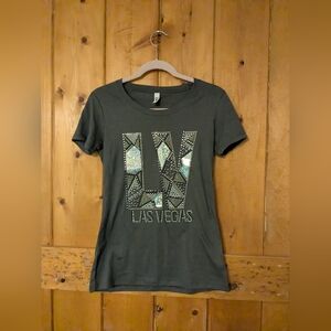 Las Vegas Graphic Women's Top - Gray